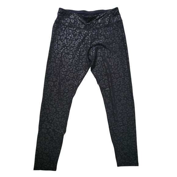 Chico's Zenergy Size 8/10 Pull-On Ankle Leggings Metallic Shine Animal Print - Picture 1 of 7